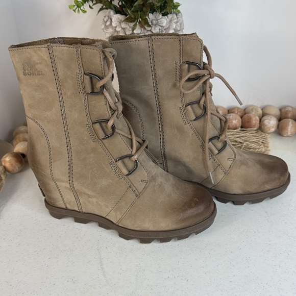 Sorel Women's Joan of Arctic Wedge II Boots Ash Brown Sz 8 NWOB - Picture 4 of 12